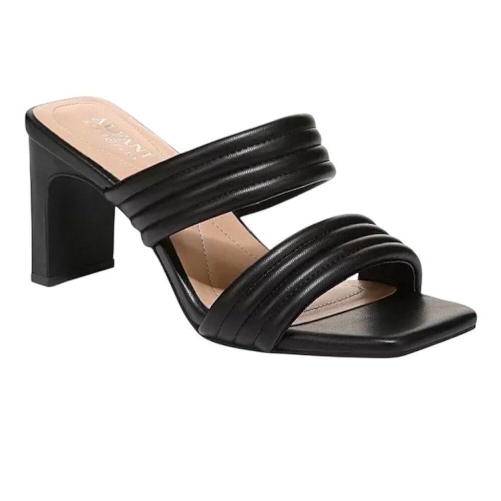 ALFANI STANTONN Women's Quilted Strap Heel Sandals Black Size 10.5
